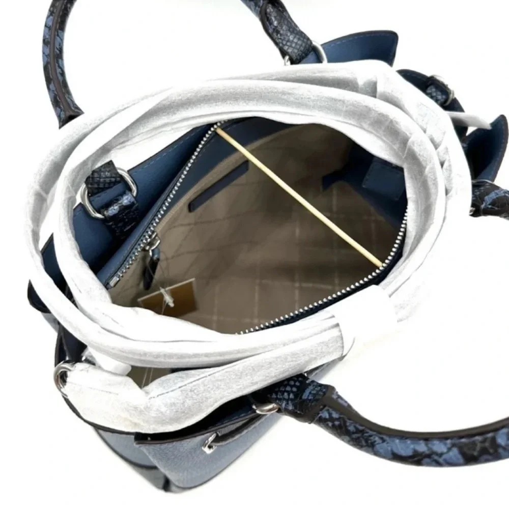 Michael Kors Large Reed Leather Belted Satchel Crossbody Bag & Large TZ Wristlet